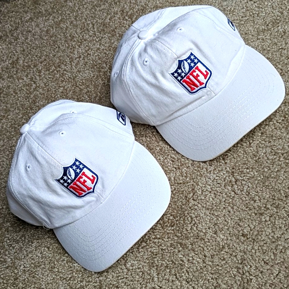 2 NFL reebok caps vintage velcro